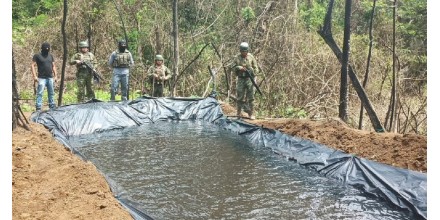 Piscina artesanal para procesar droga fue localizada en Shushufindi