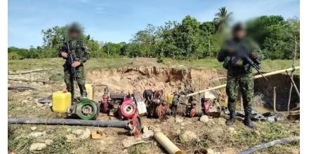 Destruyen cinco unidades de minería ilegal en Antioquia vinculadas al Clan del Golfo