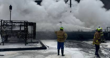 La refinería de Esmeraldas sufrió incendio en depósito de combustible