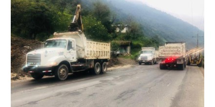 Los vehículos pesados ya pueden circular por la vía Papallacta – Baeza 