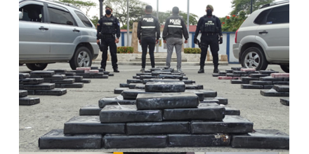 Ecuador ha incautado 165 toneladas de drogas desde inicio de 2022