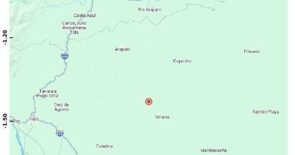 Un sismo de magnitud 3,3 se registró en Pastaza