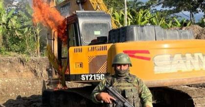 2 campamentos de minería ilegal fueron desarticulados en Napo