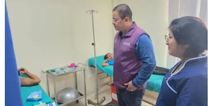 Autoridades de Salud supervisan el puesto médico Yamanunka en Sucumbíos