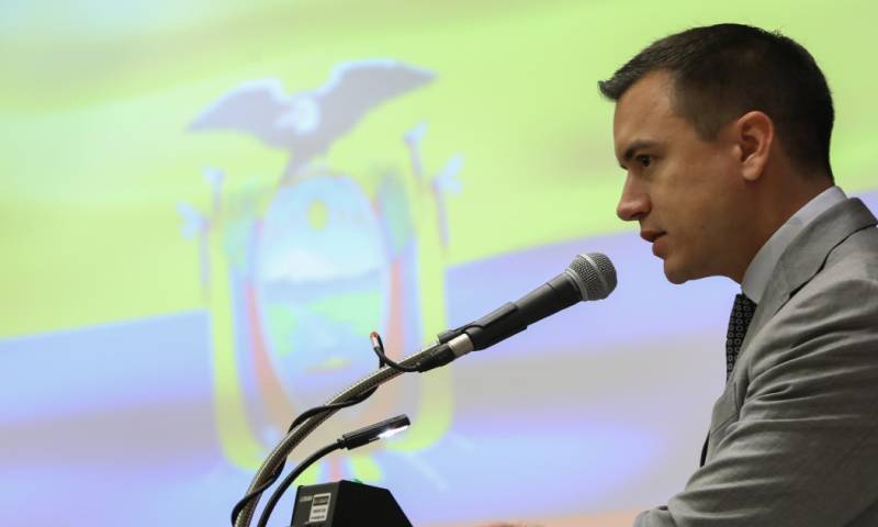 Noboa subrayó el papel crucial que desempeña la minería en la economía ecuatoriana / Foto: cortesía Presidencia 