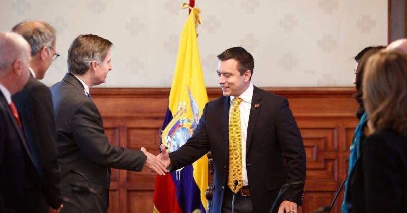 Daniel Noboa se reunió con el vicepresidente del Banco Mundial para América Latina y el Caribe, Carlos Felipe Jaramillo / Foto: cortesía Carlos Felipe Jaramillo