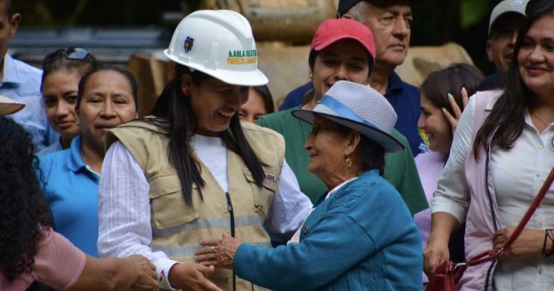 El nuevo puente sobre la quebrada Soracu beneficiará a 11 comunidades de Palanda / Foto: cortesía Prefectura de Zamora Chinchipe