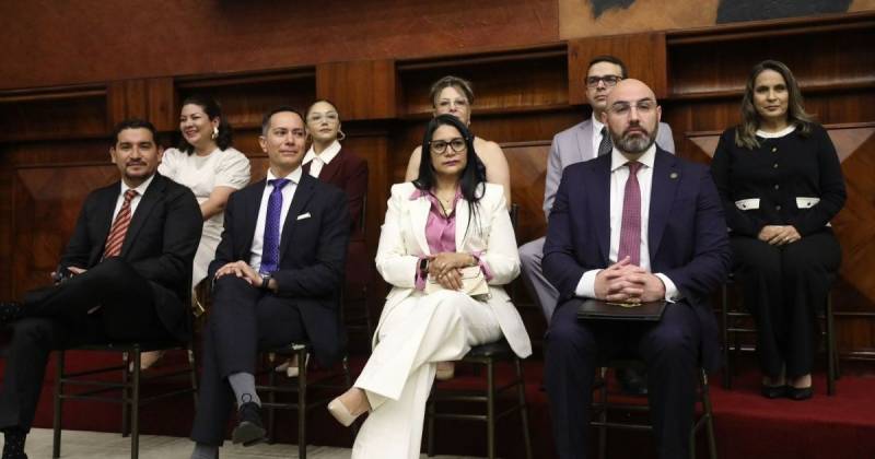 Mario Godoy, Magaly Ruiz, Alfredo Cuadros y Damián Larco asumieron como vocales principales / Foto: cortesía Asamblea Nacional