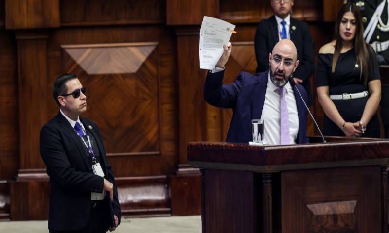 Mario Godoy compareció por denuncias de presiones al juez Carlos Serrano por por parte del exdirector de la Judicatura en la provincia de Pichincha, Henry Gaibor / Foto: EFE