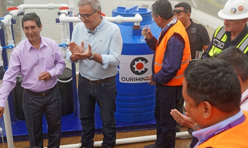 Se llevó a cabo la inauguración de la planta potabilizado en esta comunidad de Bolívar./ Foto: cortesía Curimining