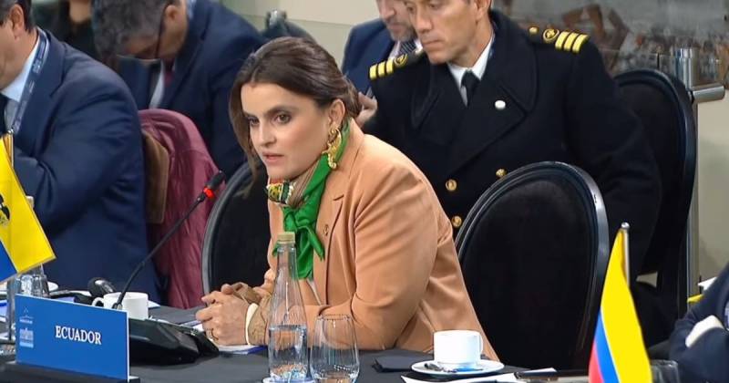 Pinto fue en representación del presidente de Ecuador, Daniel Noboa, quien se encuentra en Italia / Foto: cortesía Vicepresidencia