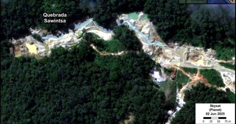 La minería aurífera está presente en nueve regiones del país: Amazonas, Cajamarca, Cusco, Huánuco, Loreto, Madre de Dios, Pasco, Puno y Ucayali / Foto: cortesía MAAP