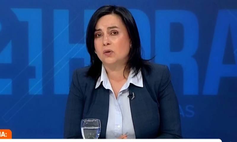 María Eulalia Silva, presidenta de la Cámara de Minería de Ecuador, fue entrevistada en Teleamazonas / Foto: cortesía Teleamazonas