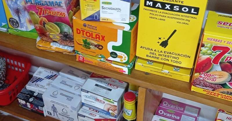En el centro naturista se encontraron ambientadores, productos naturales, laxantes…/ Foto: cortesía Arcsa