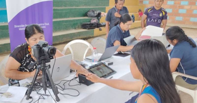 La brigada móvil del Registro Civil llegó a Taisha, Morona Santiago / Foto: cortesía Registro Civil