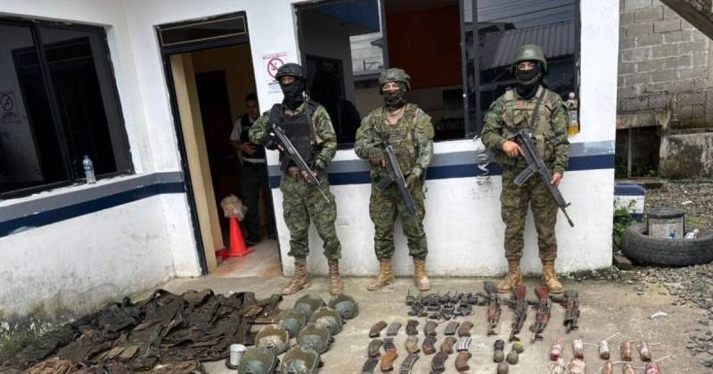El operativo se realizó en el sector de Congüime Alto, provincia de Zamora Chinchipe / Foto: cortesía Ejército ecuatoriano
