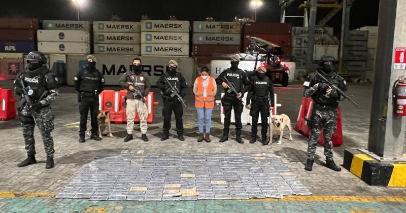 La operación se realizó en el puerto de Posorja, Guayaquil / Foto: cortesía Policía 