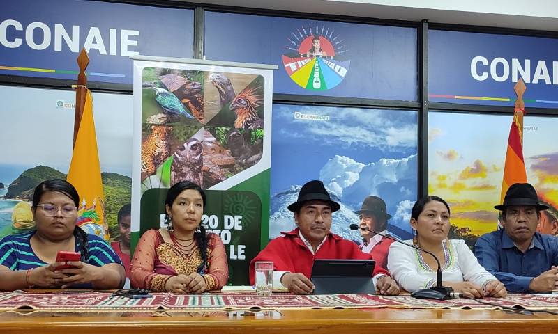 La Conaie anunció la decisión de la Corte Constitucional y aseguró que ese es un paso para frenar la penetración de las empresas mineras en territorios de los pueblos originarios / Foto: cortesía Conaie