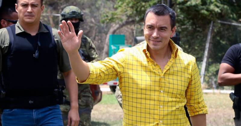 El presidente Daniel Noboa estuvo ayer en El Oro / Foto: cortesía Presidencia