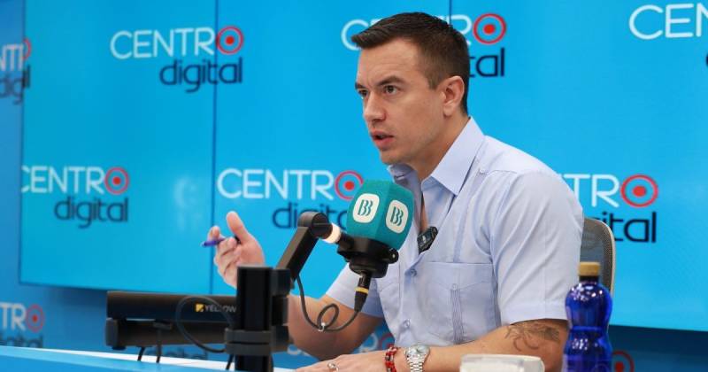 El presidente Daniel Noboa fue entrevistado en radio Centro de Guayaquil / cortesía Presidencia