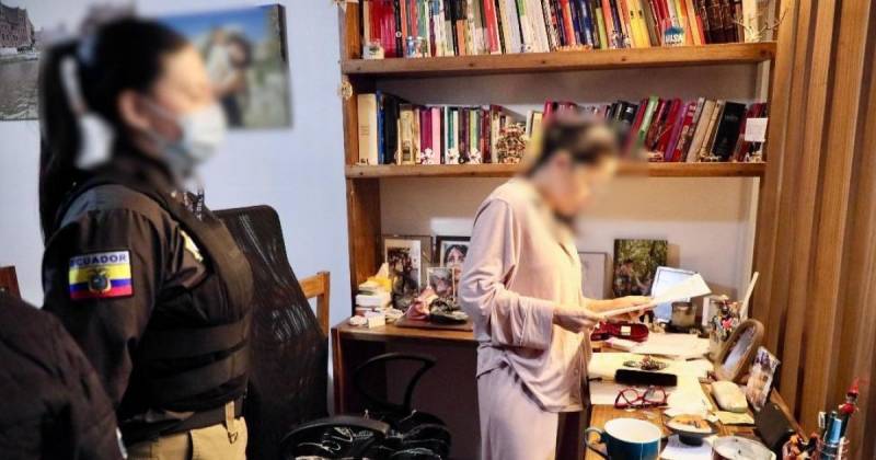 El domicilio de Luisa González fue allanado por la Fiscalía y la Policía Nacional / Foto: cortesía Fiscalía General