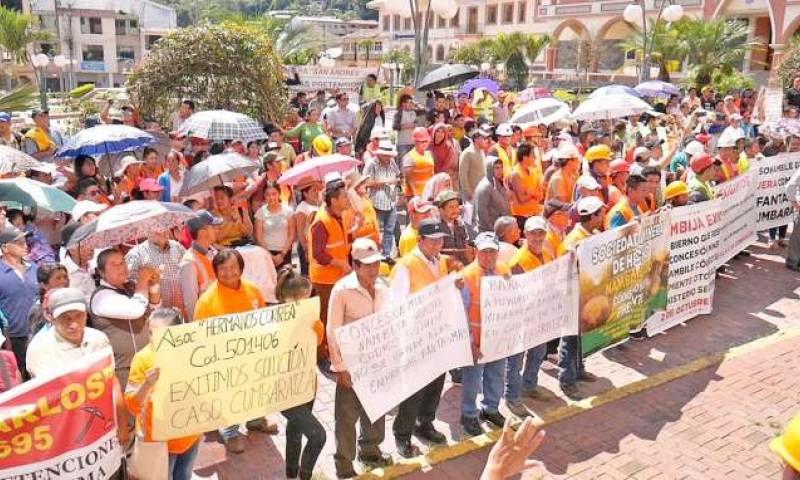 MARCHA. Los manifestantes solicitan al Gobierno un manifiesto oficial. Foto: La Hora
