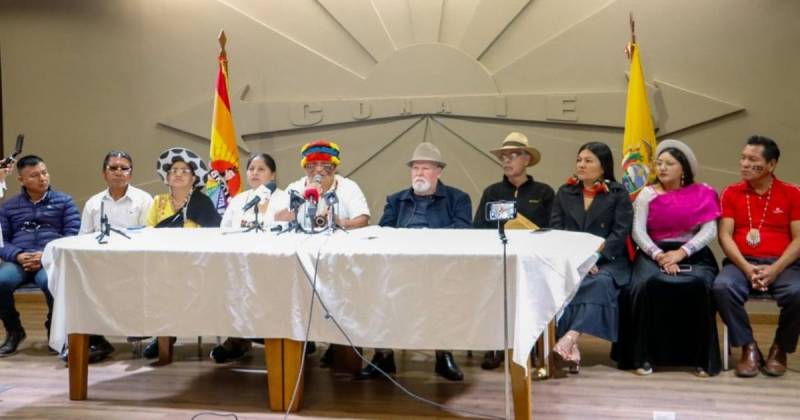 Vargas también hizo hincapié en su rechazo a la celebración de una consulta popular / Foto: cortesía Conaie