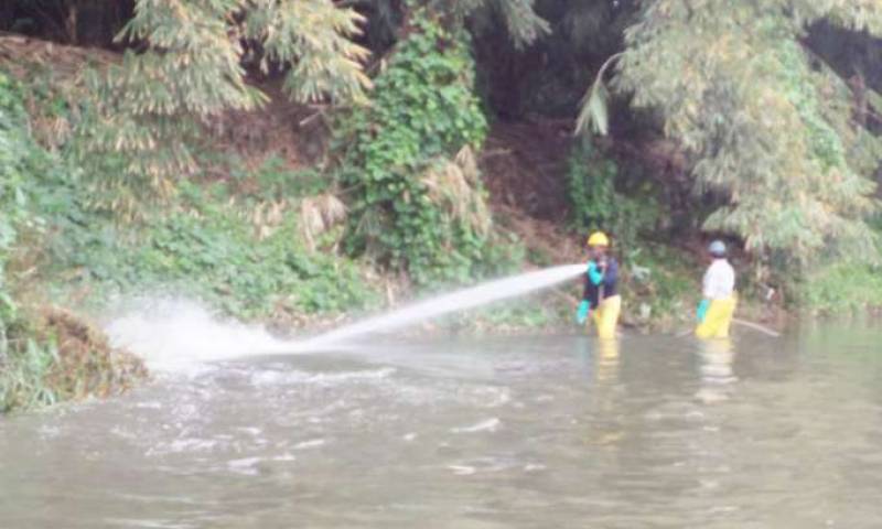 En la Termoesmeraldas afirman que son ambientalmente responsables y que la contaminación al río Teaone es mínima. Foto: La Hora
