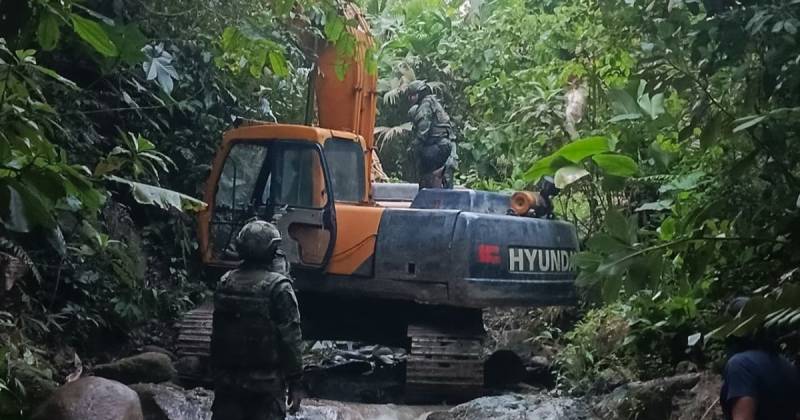 Los operativos contra la minería ilegal se han intensificado en 2025 / Foto: cortesía Fuerzas Armadas