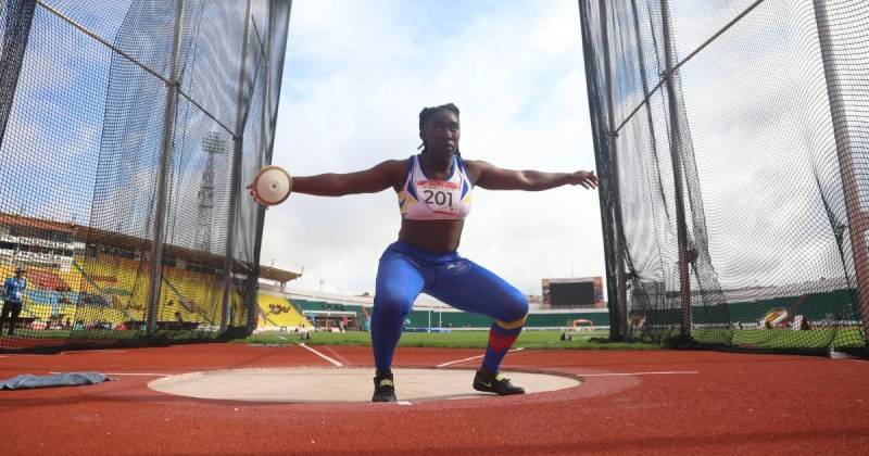 Quiñónez logró su clasificación en impulso de bala / Foto: cortesía Comité Olímpico Ecuatoriano 