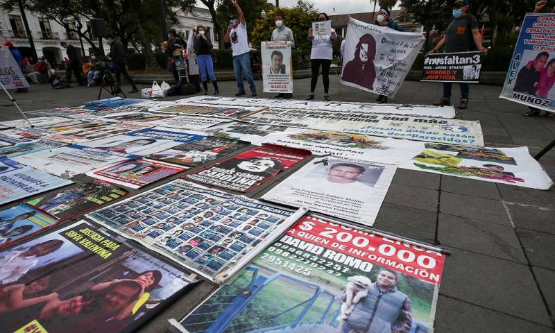 En el 2021 se lanzó la primera marcha por las personas desaparecidas en el país, para exigir a las autoridades acciones concretas para evitar la impunidad. / Foto: EFE