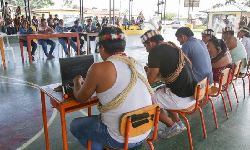 La protesta causó que la producción de ambos bloques, que ronda en condiciones normales los 13.500 barriles de crudo diarios, cayese esta semana a más de la mitad / Foto: cortesía Petroecuador
