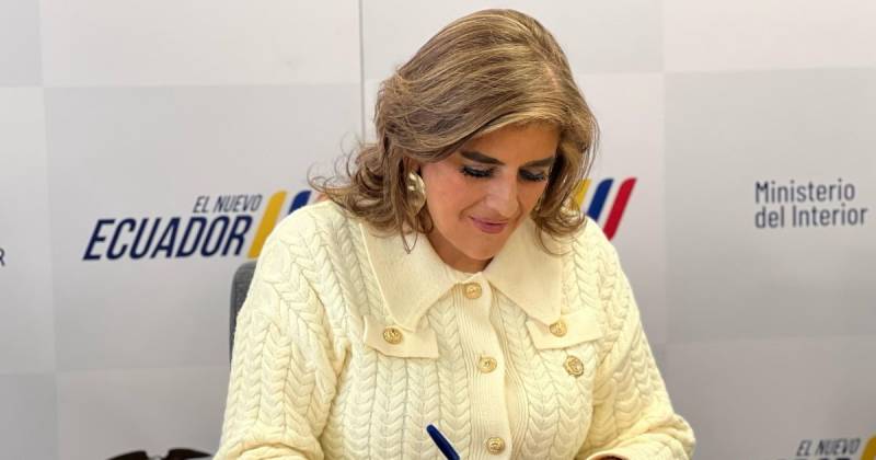 Mónica Palencia fue ministra de Gobierno y del Interior durante la presidencia de Daniel Noboa / Foto: cortesía Ministerio del Interior