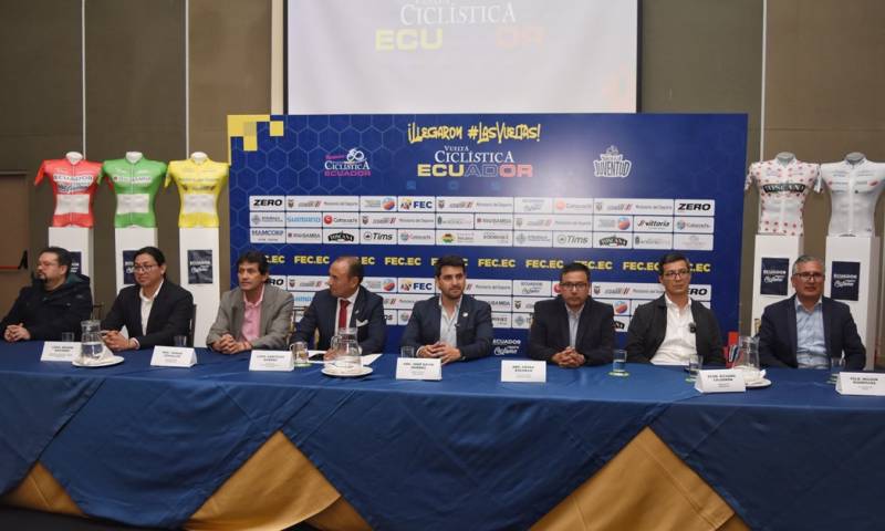 La Federación Ecuatoriana de Ciclismo presentó la cuadragésima primera edición de la Vuelta a Ecuador 2024 / Foto: cortesía FEC