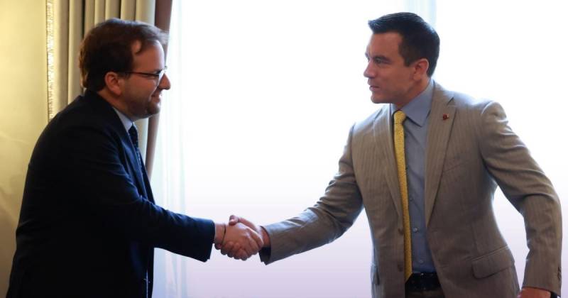 Noboa firmó con el Gobierno francés una declaración de intención para fortalecer la cooperación en materia de seguridad / Foto: cortesía Presidencia