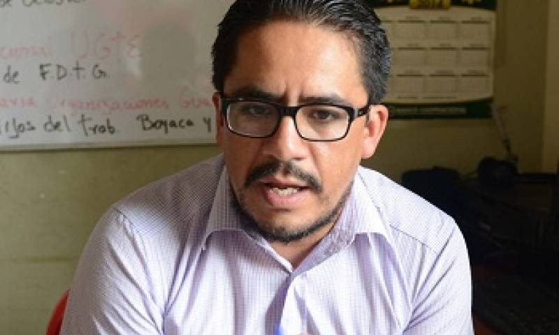 José Villavicencio, presidente de la UGTE. Víctor Serrano. Foto:El Universo