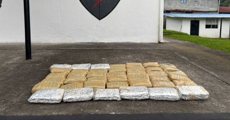 El peso neto de la droga decomisada ascendió a 39,77 kilogramos / Foto: cortesía Policía Nacional