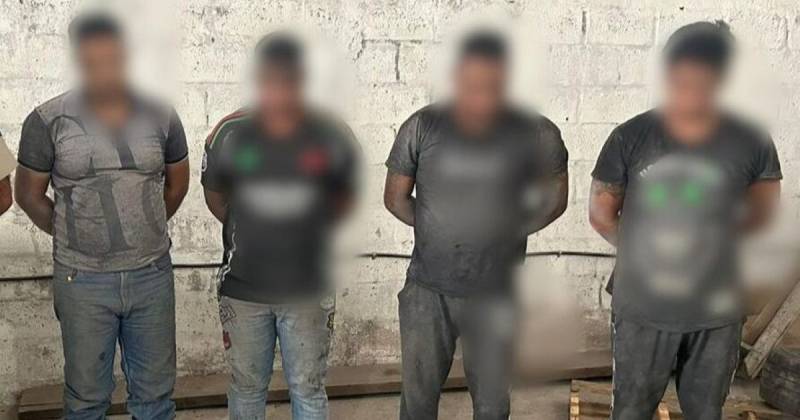 La Policía detuvo a un colombiano y tres ecuatorianos / Foto: cortesía Policía 