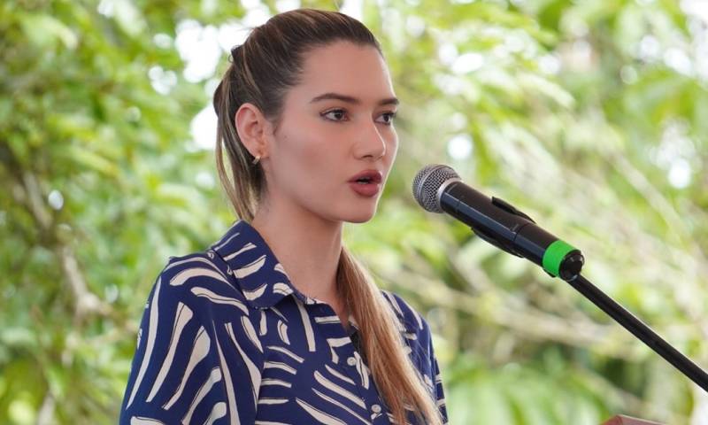 Sade Fritschi, ministra de Ambiente, participó en el lanzamiento / Foto: cortesía MAATE
