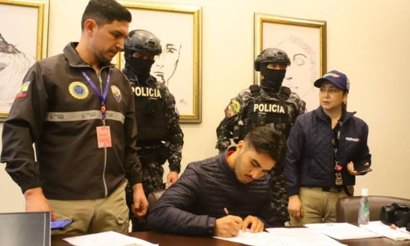 Cáceres está implicado en el asesinato de su esposa, la joven abogada María Belén Bernal / Foto: cortesía Policía Nacional