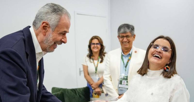 La vicepresidenta María José Pinto se reunió con André Aranha Corrêa do Lago, presidente de la COP30 en Belém / Foto: cortesía Vicepresidencia