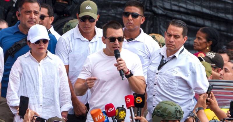 Daniel Noboa tuvo un acto público en la provincia de Cotopaxi / Foto: EFE