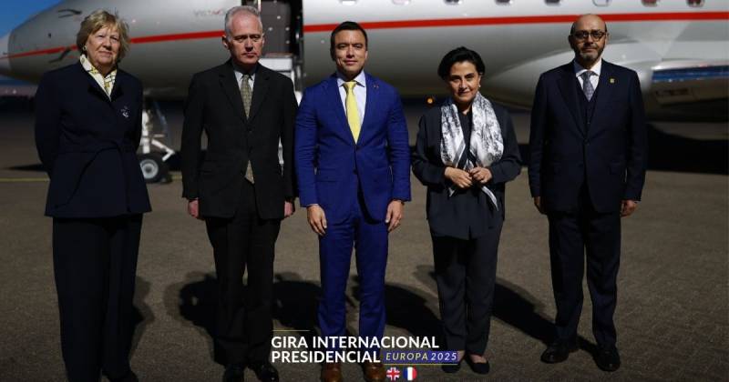 En territorio británico, Noboa tendrá "diferentes encuentros de alto nivel" / Foto: cortesía Presidencia