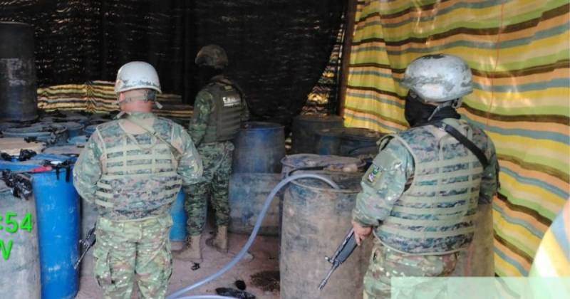 El hallazgo estuvo a cargo de personal del Batallón de Operaciones Especiales en Selva N.º 54 ‘Capt. Calles’ / Foto: cortesía Ejército ecuatoriano