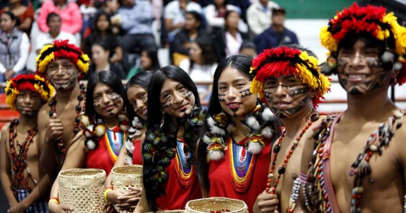 5 centros shuar, en el Bosque Kutukú Shaimi, recibieron títulos de propiedad / Foto: cortesía Presidencia