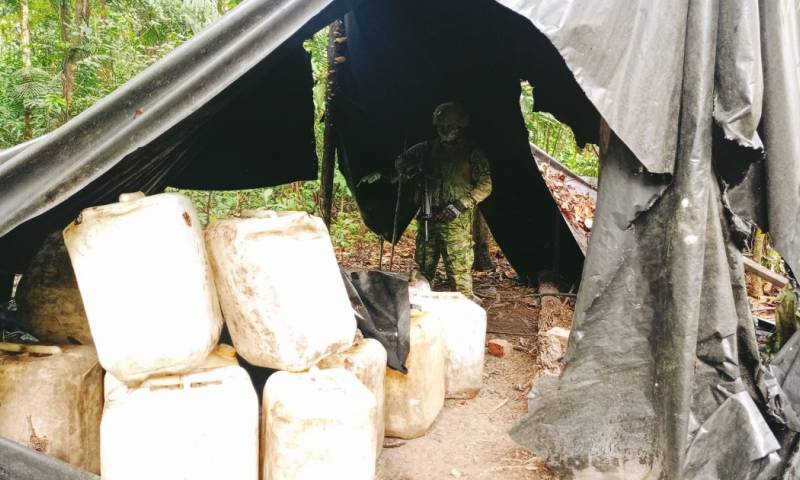 Los soldados lograron desmantelar la instalación que tenía la capacidad de producir grandes cantidades de drogas / Foto: cortesía Ejército