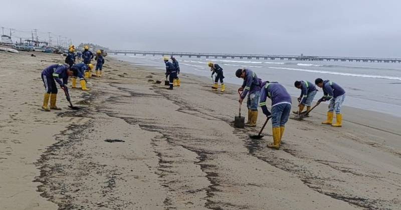 La zona afectada abarca en torno a un kilómetro de extensión/ Foto: cortesía MAATE