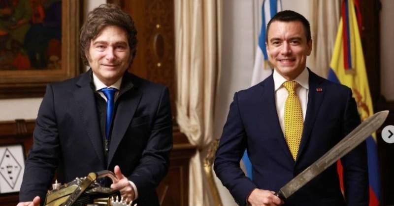 Daniel Noboa y Javier Milei se reunieron en Buenos Aires / Foto: cortesía Daniel Noboa