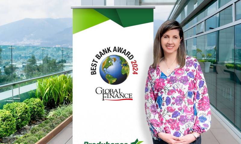 Uno de los premios para Produbanco fue el reconocimiento como el Mejor Banco de Ecuador / Foto: cortesía Produbanco