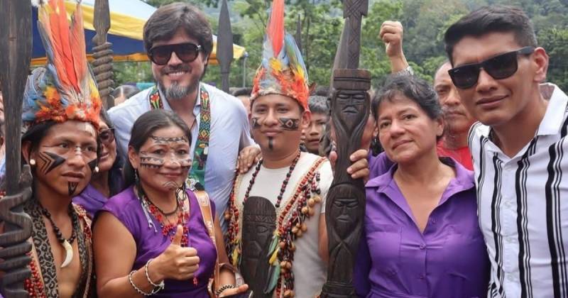 El ministro de Gobierno, José De La Gasca, estuvo en Napo y Pastaza / Foto: cortesía Ministerio de Gobierno